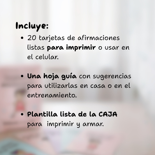 Tarjetas de Afirmaciones IMPRIMIBLES 🖨️ para deportistas. Para acompañar emociones y reforzar el “sí puedo”