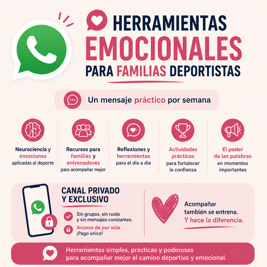 💬 Herramientas emocionales para familias deportistas.  Un mensaje práctico por semana